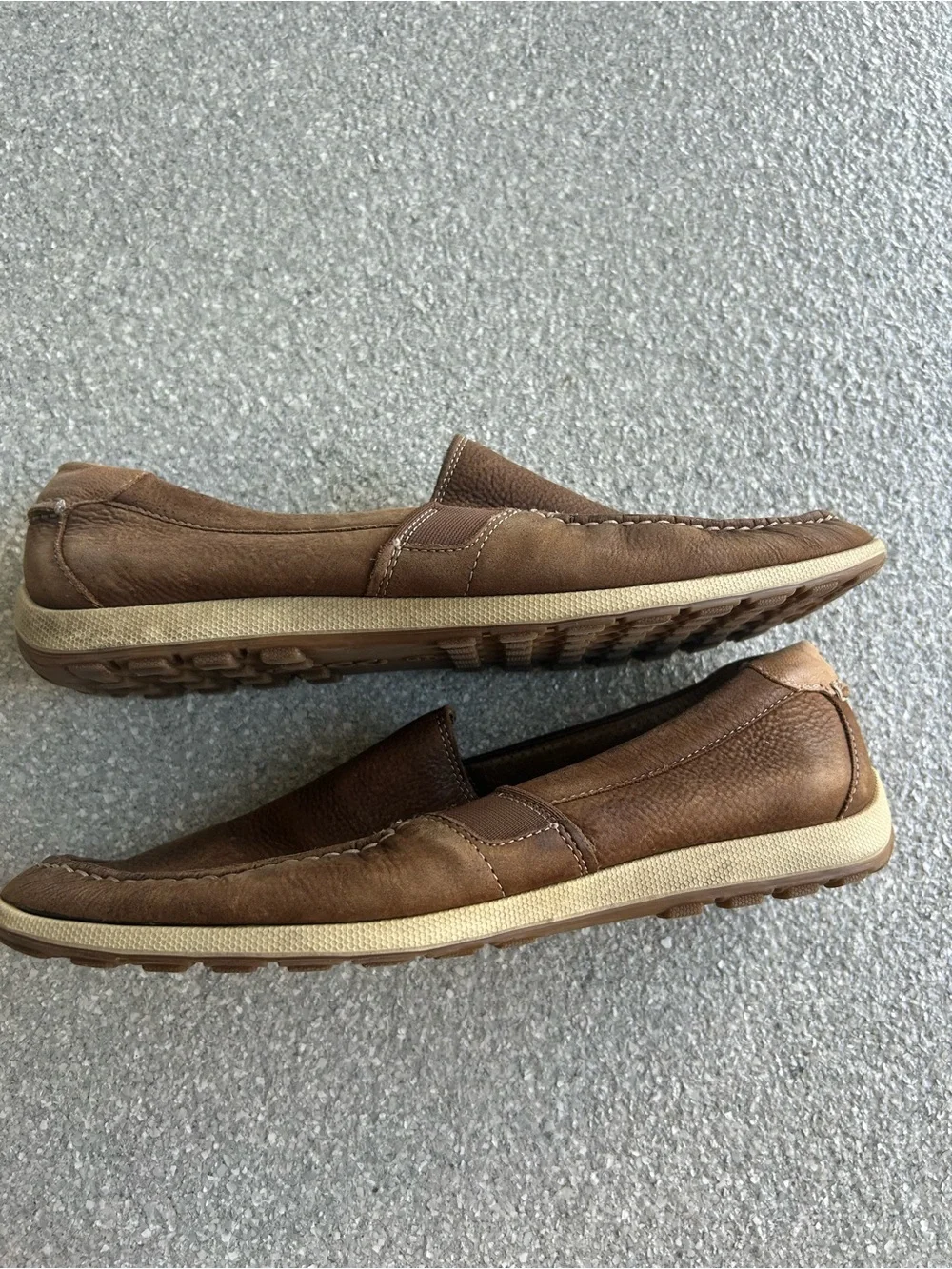 ECCO Men’s Brown Leather Slip-On Loafers Size 42 / US 8-8.5